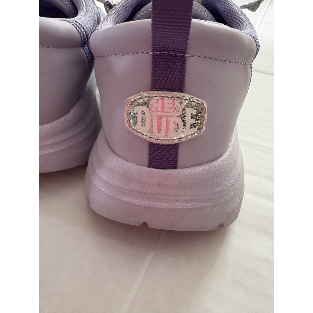 Hey Dude SIROCCO PLAY Y PASTEL OMBRE Purple Lilac Slip-On Shoes Size J4 Girls - Picture 8 of 9